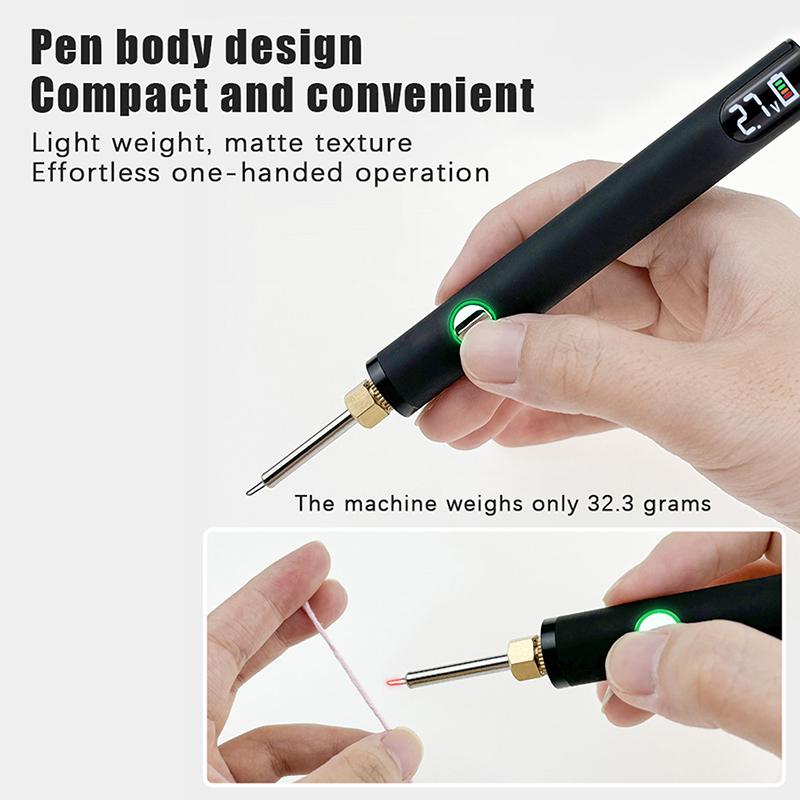 Electronics Repair Kit With Soldering Iron - ชุดปากกาหัวแร้งขนาดเล็ก - ปรับแรงดันไฟฟ้าได้และดีไซน์พกพา เหมาะสำหรับงาน DIY ซ่อมแซมอุปกรณ์อิเล็กทรอนิกส์