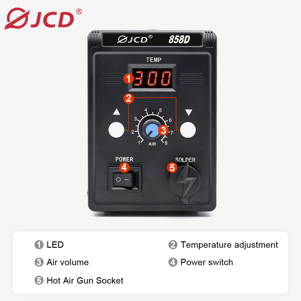 JCD HOT AIR GUN 858D BGA Rewor - Hot Air Station 858 บทวิจารณ์และราคา