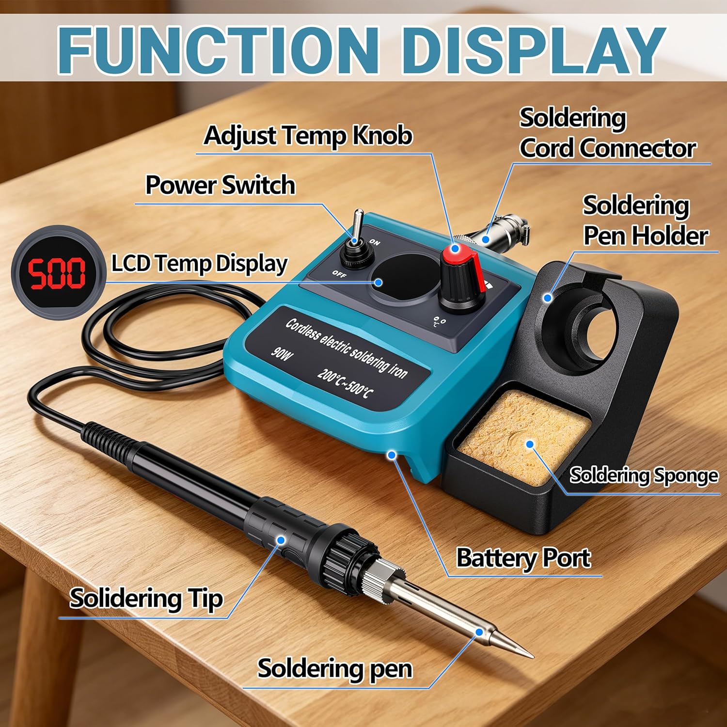 ชุดหัวแร้งบัดกรีไร้สาย LED ดิจ - Electronics Repair Kit With Soldering Iron บทวิจารณ์และราคา